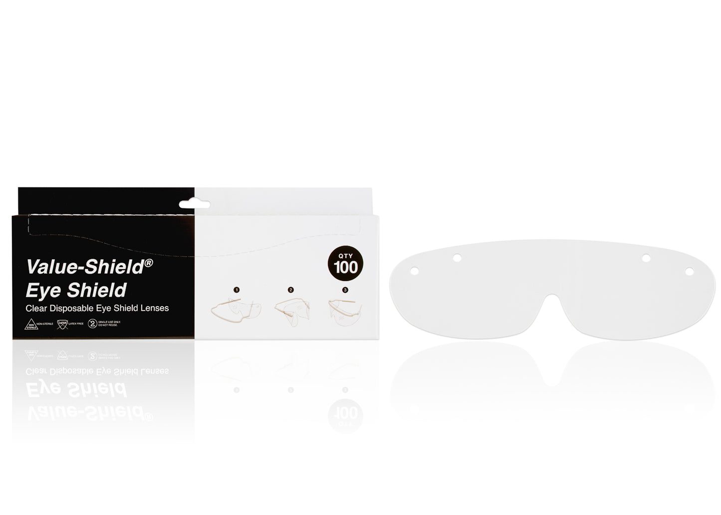 VSHIELD-100DSH: Value-Shield® Eye Shield Dispense-A-Lens (100 lenses/case)