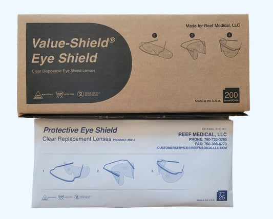 VLENS-200H: Value-Shield® Bulk Disposable Eye Shield Lenses (200 lenses/Case)